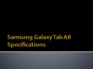 Samsung Galaxy Tab A8 Specifications