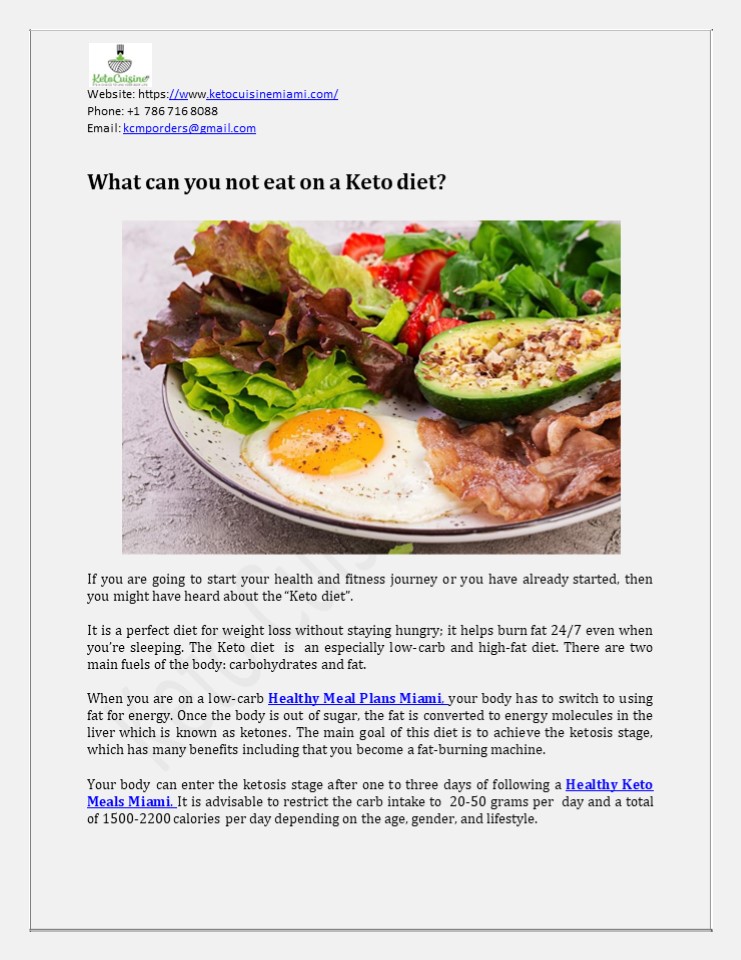 What can you not eat on a Keto diet