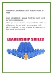 Essential Leadership Skills that you need to lead