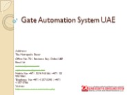 Gate automation and access control services in UAE