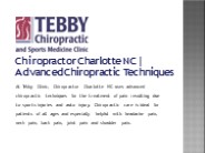 Chiropractor Charlotte NC | Advanced Chiropractic Techniques