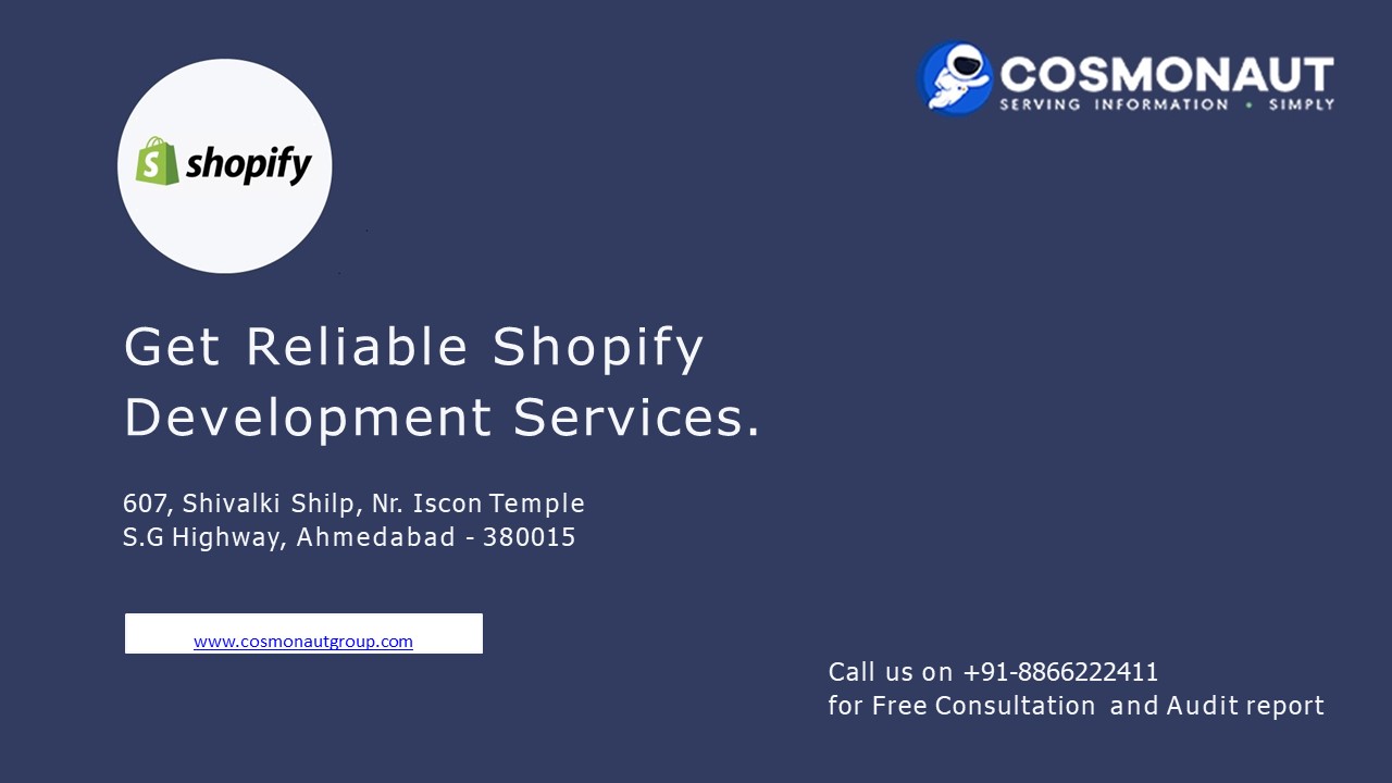 Get Reliable Shopify Development  Services.