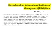 RIIM College Pune - Best MBA College