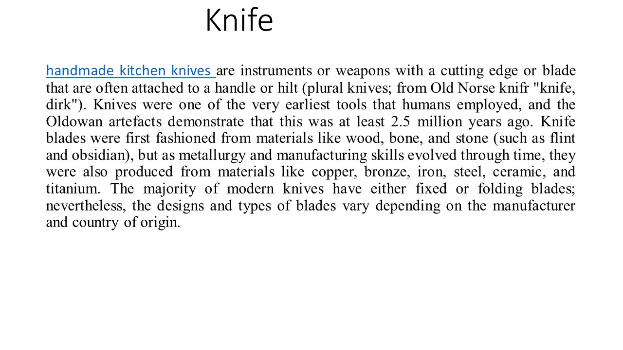 custom kitchen knives