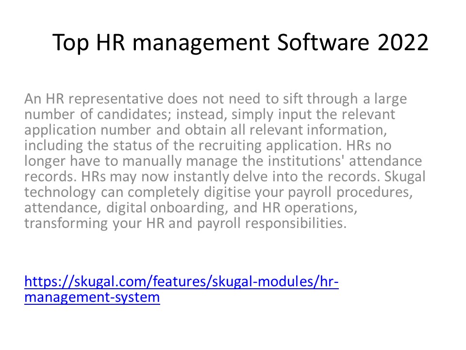 PPT – Top HR management Software 2022 PowerPoint presentation | free to ...