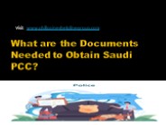 POLICE CLEARANCE CERTIFICATE SAUDI