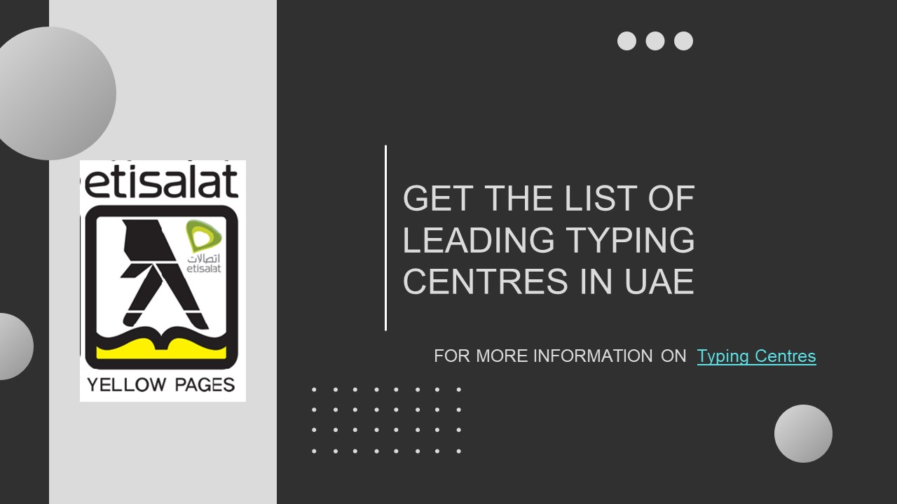 PPT Get the list of leading Typing Centres in UAE PowerPoint
