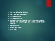 Project analysis