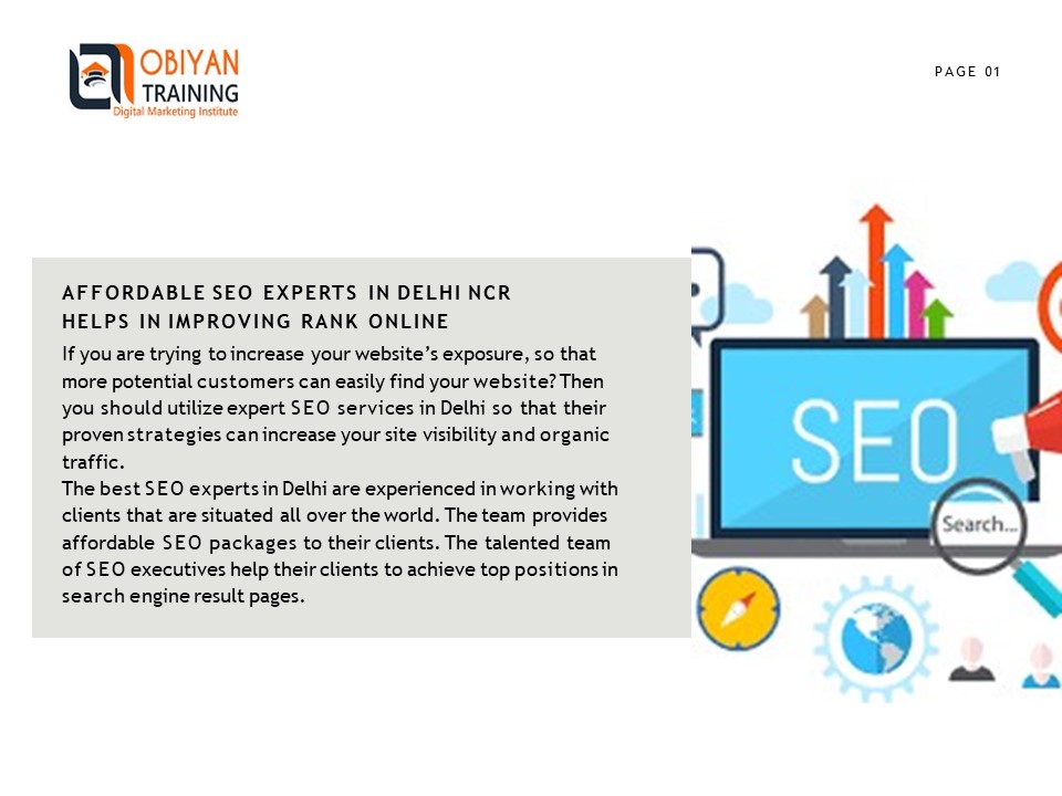 Affordable SEO Experts in Delhi NCR Helps in Improving Rank Online