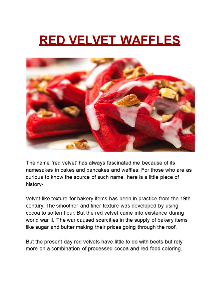 Red Velvet Waffles Recipe - Harsha Enterprises (1)