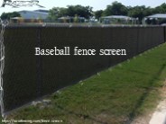 Baseball fence screen