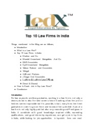 Top 10 Law Firms in India