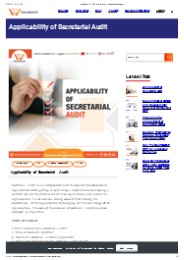 Applicability of Secretarial Audit | Academy Tax4wealth