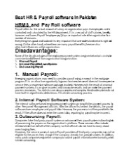 Best HR & Payroll software in Pakistan