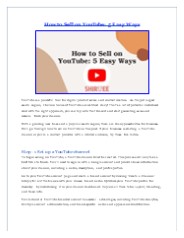 How to Sell on YouTube: 5 Easy Ways