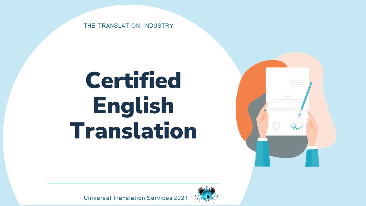 Certified English Translation