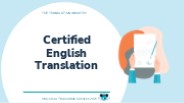 Certified English Translation