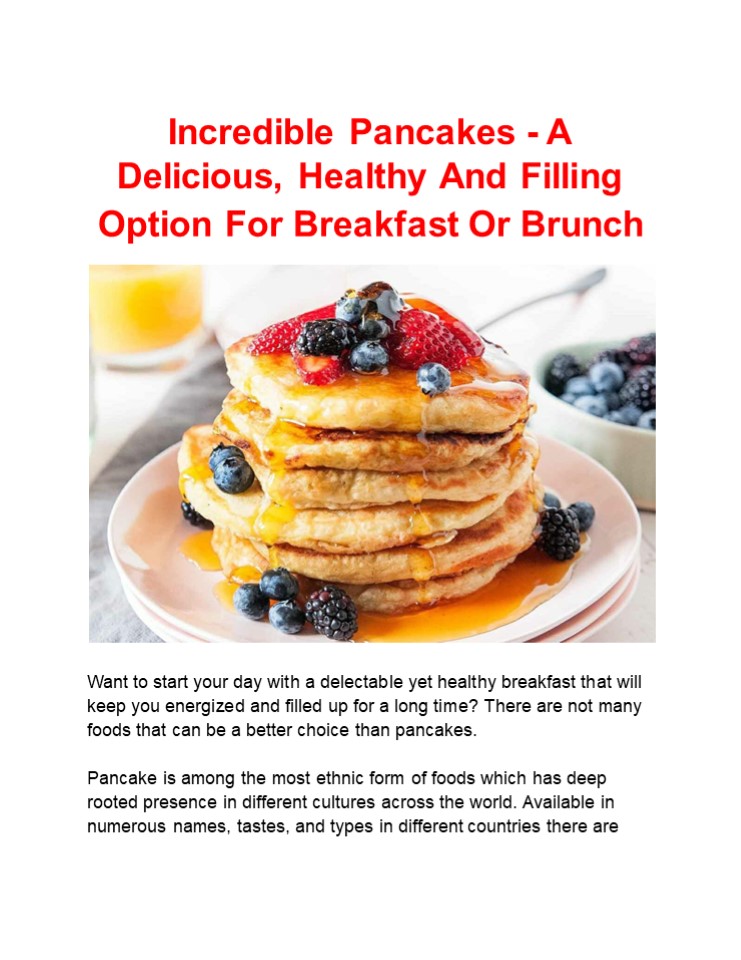 PPT How to Make Pancakes Incredible? PowerPoint presentation free