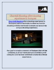 Churchill Shooting offer Gun Shooting in Budapest