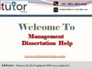 Management Dissertation Help PPT