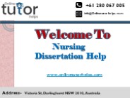 Nursing Dissertation Help PPT
