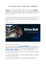 The Complete Guide to DRIVE BELT TENSIONERS