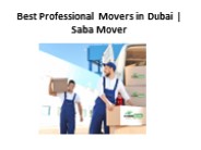 Best Professional Movers in Dubai | Saba Mover