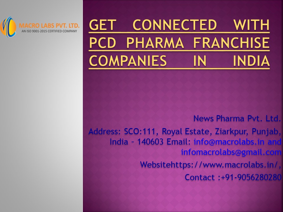 Best PCD Pharma Franchise Companies in India