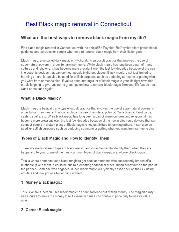 Best Black magic removal in Connecticut