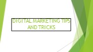 Digital Marketing Tips and Tricks