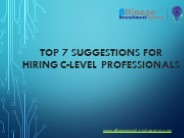 C Level Recruiters & C Level recruiting Agencies