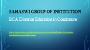 BCA Distance Education in Coimbatore