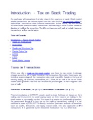 TAX ON STOCK TRADING