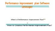 performance improvement plan software developer