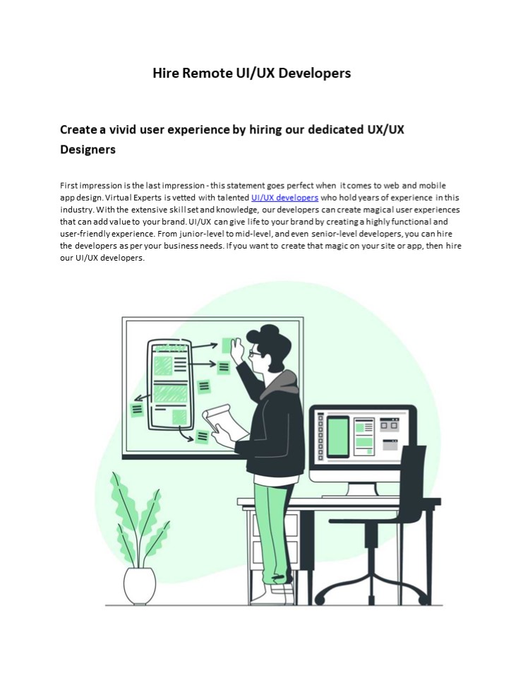 Hire Remote UI/UX Developers - Virtual Experts