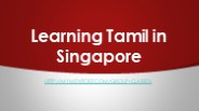 Learning Tamil in Singapore
