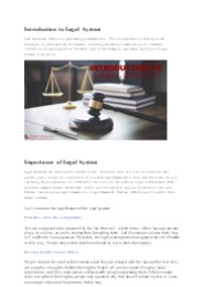 Introduction to Legal System