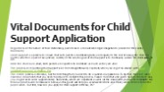 Vital Documents for Child Support Application