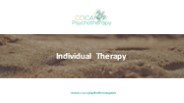 Individual Therapy At COCA Psychotherapy