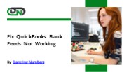 Fix QuickBooks Bank Feeds Not Working