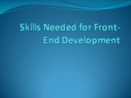 Skills Needed for Front-End Development
