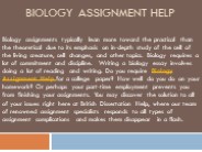 Biology Assignment Help