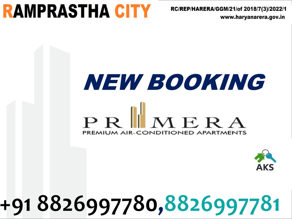 Original Booking 3 BHK Apartments in Ramprastha Primera Sector 37D Gurgaon Dwarka Expressway