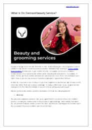 What is on Demand Beauty Service-MySquard