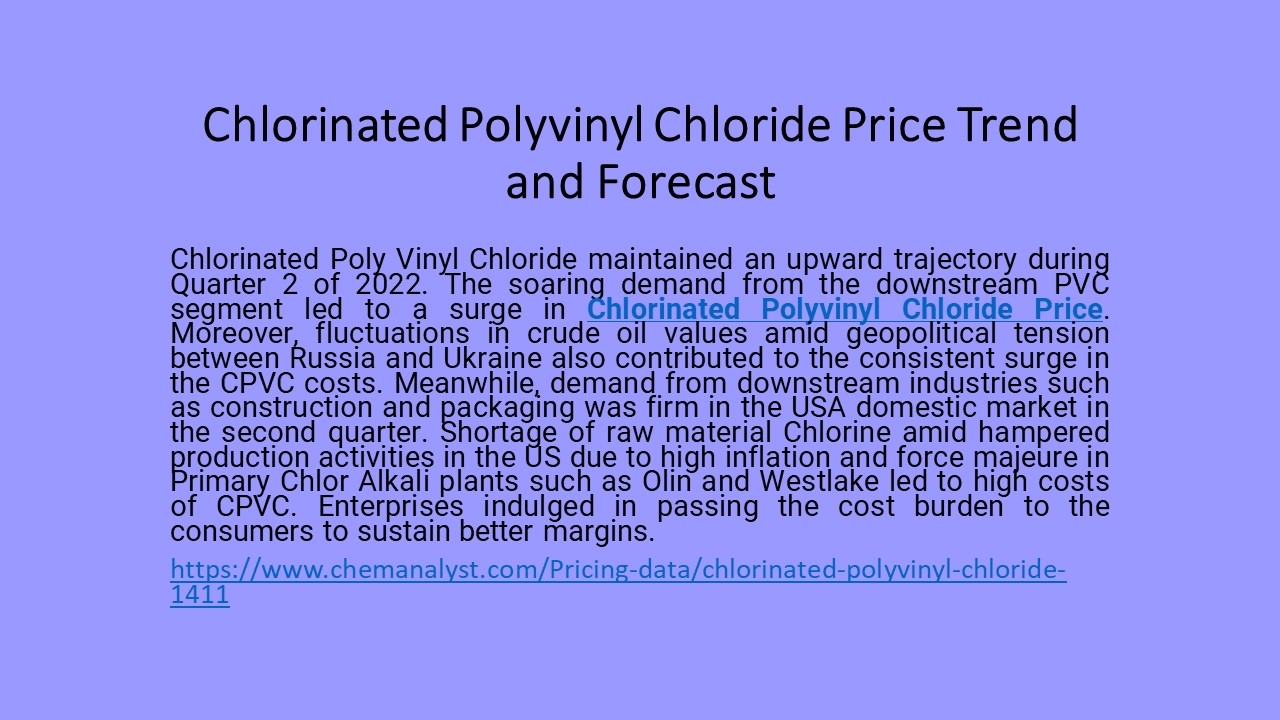 PPT Chlorinated Polyvinyl Chloride Prices PowerPoint presentation free to download id