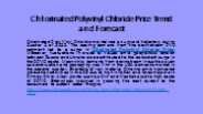 Chlorinated Polyvinyl Chloride Prices
