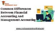Common Differences Between Financial Accounting And Management Accounting
