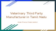 Veterinary Third Party Manufacturer in Tamil Nadu