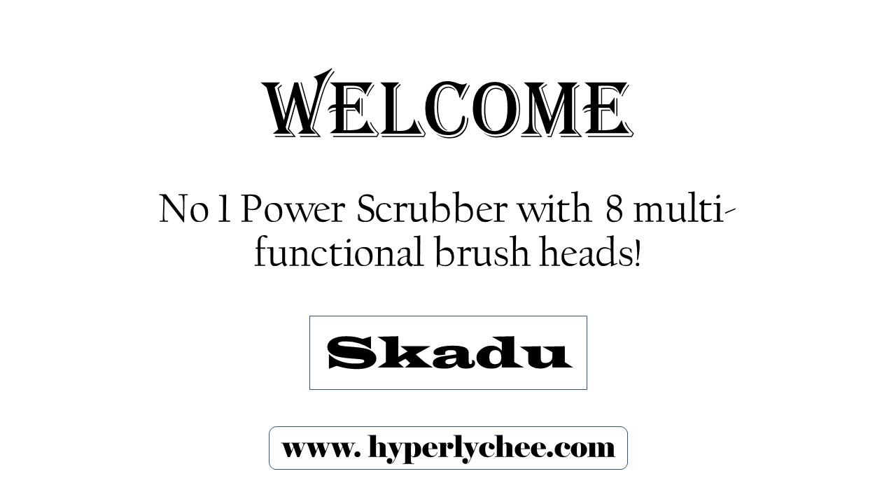 Skadu #1 Power Scrubber with 8 multi-functional brush heads