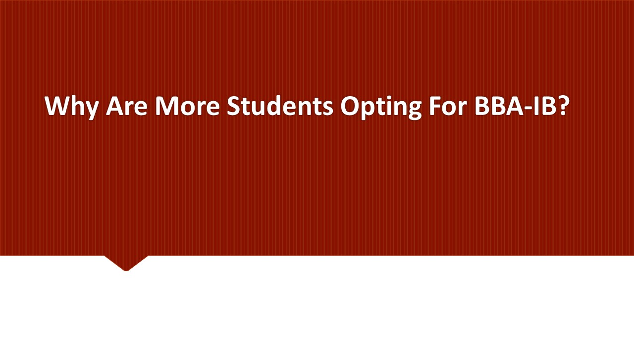 Why Are More Students Opting For BBA-IB?